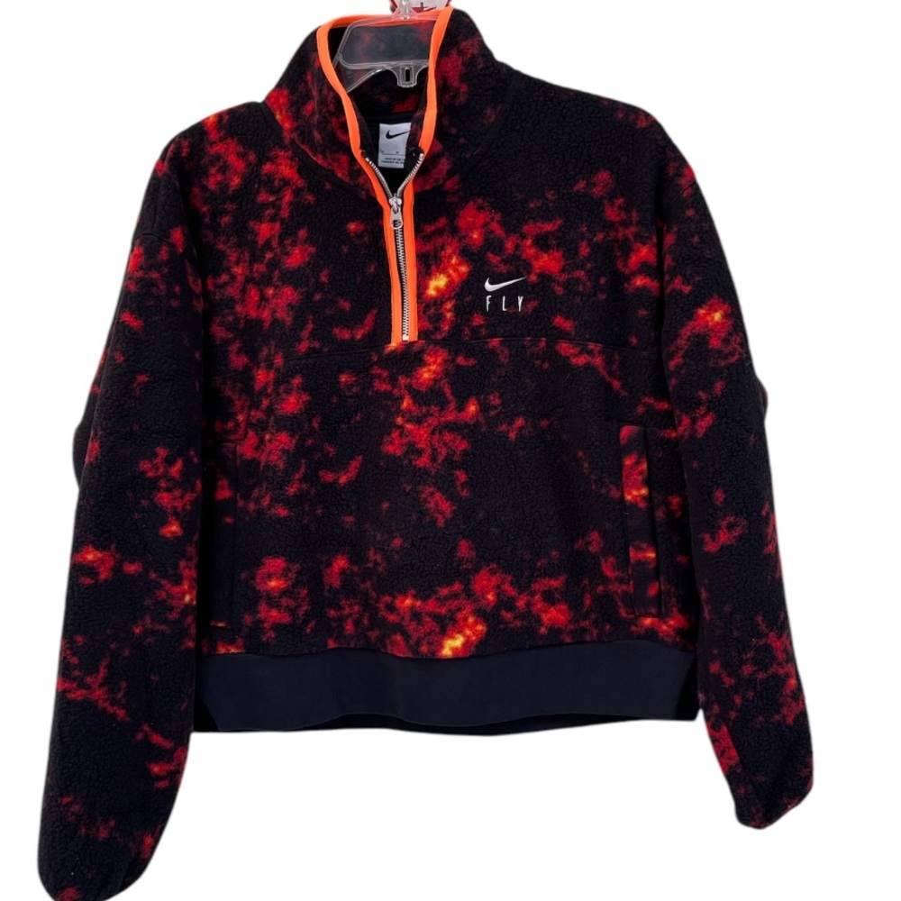 Nike Basketball Fly Marble Print Crop Quarter zip M - Picture 2 of 9